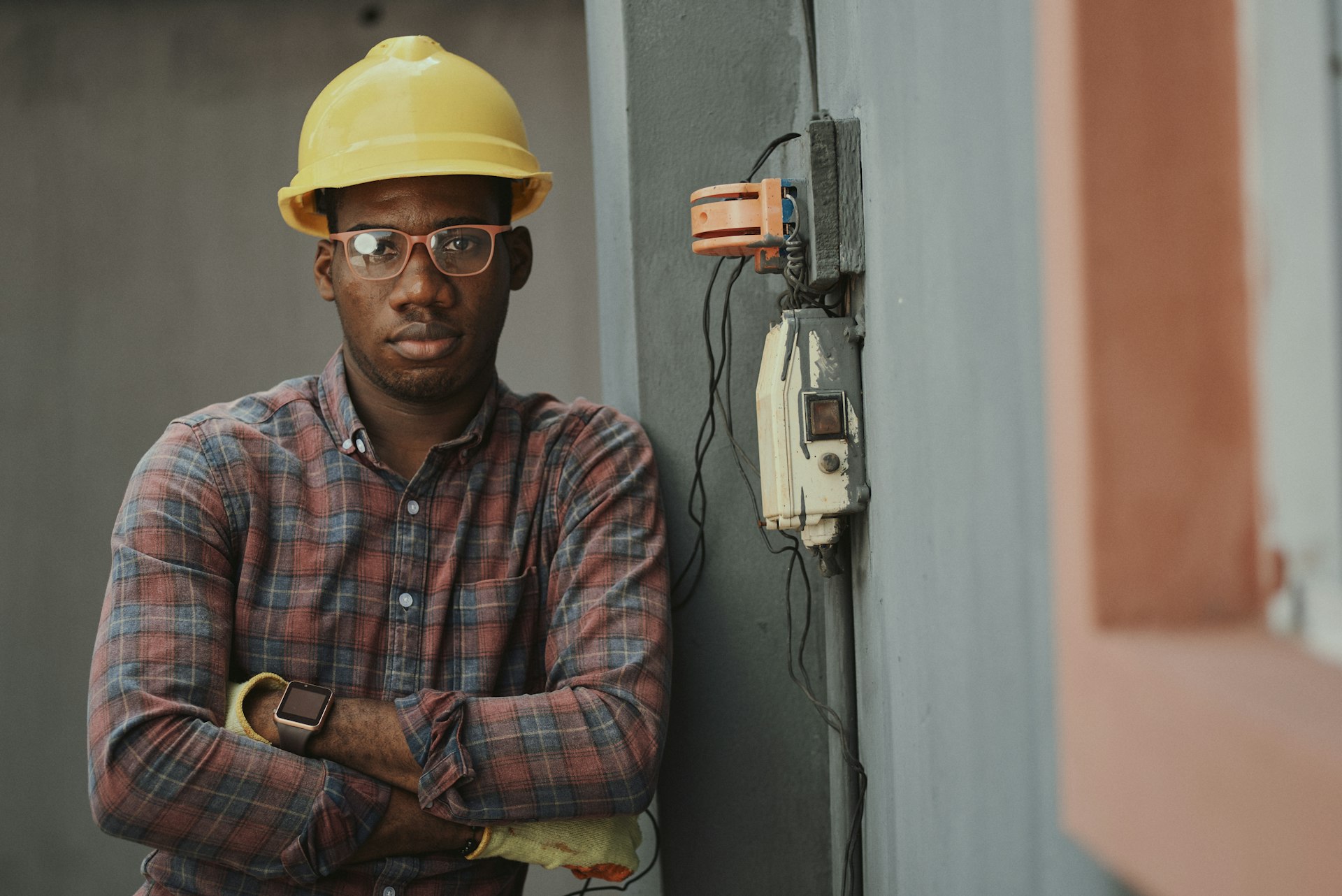 Electrician at work